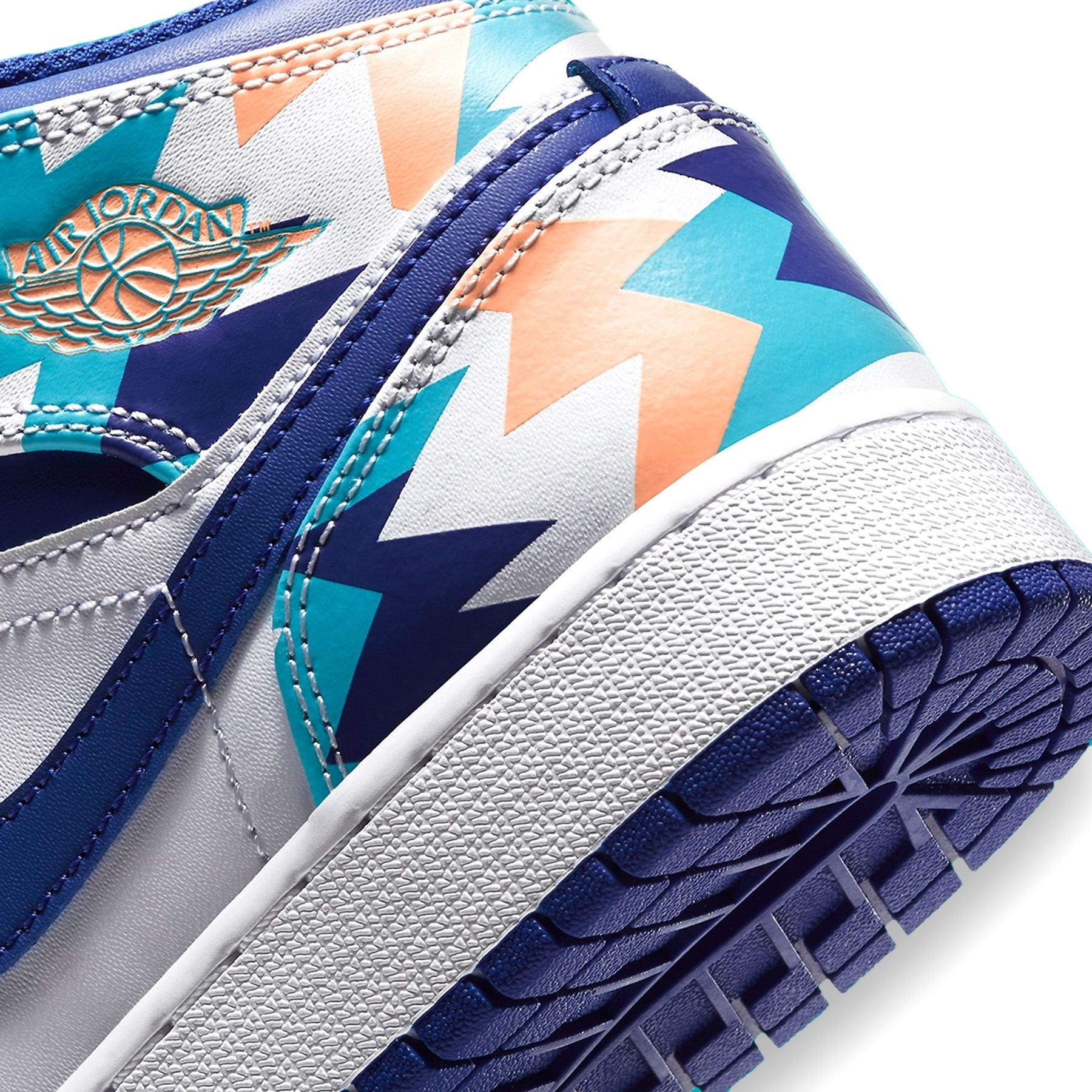 Air Jordan 1 Mid GS Geometric Print Kick Game