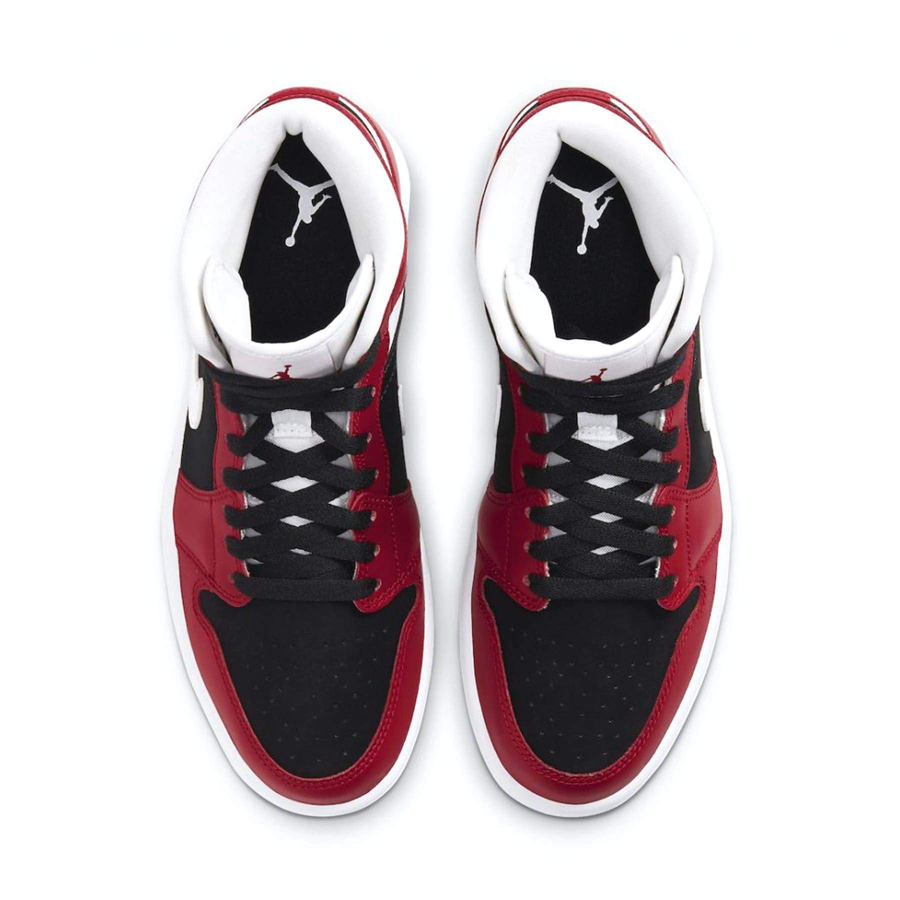 Jordan 1 mid on sale gym red black