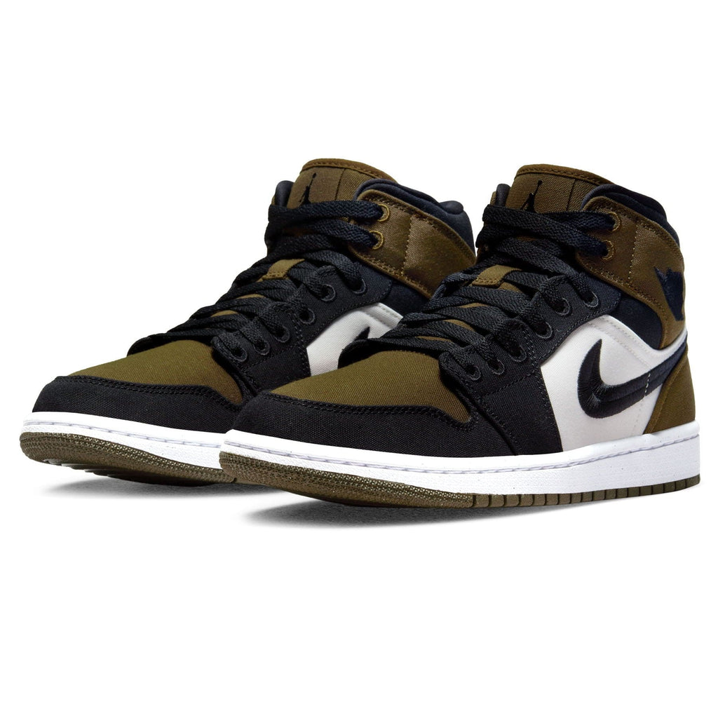 Air Jordan 1 Mid Wmns SE 'Olive Toe' - Kick Game