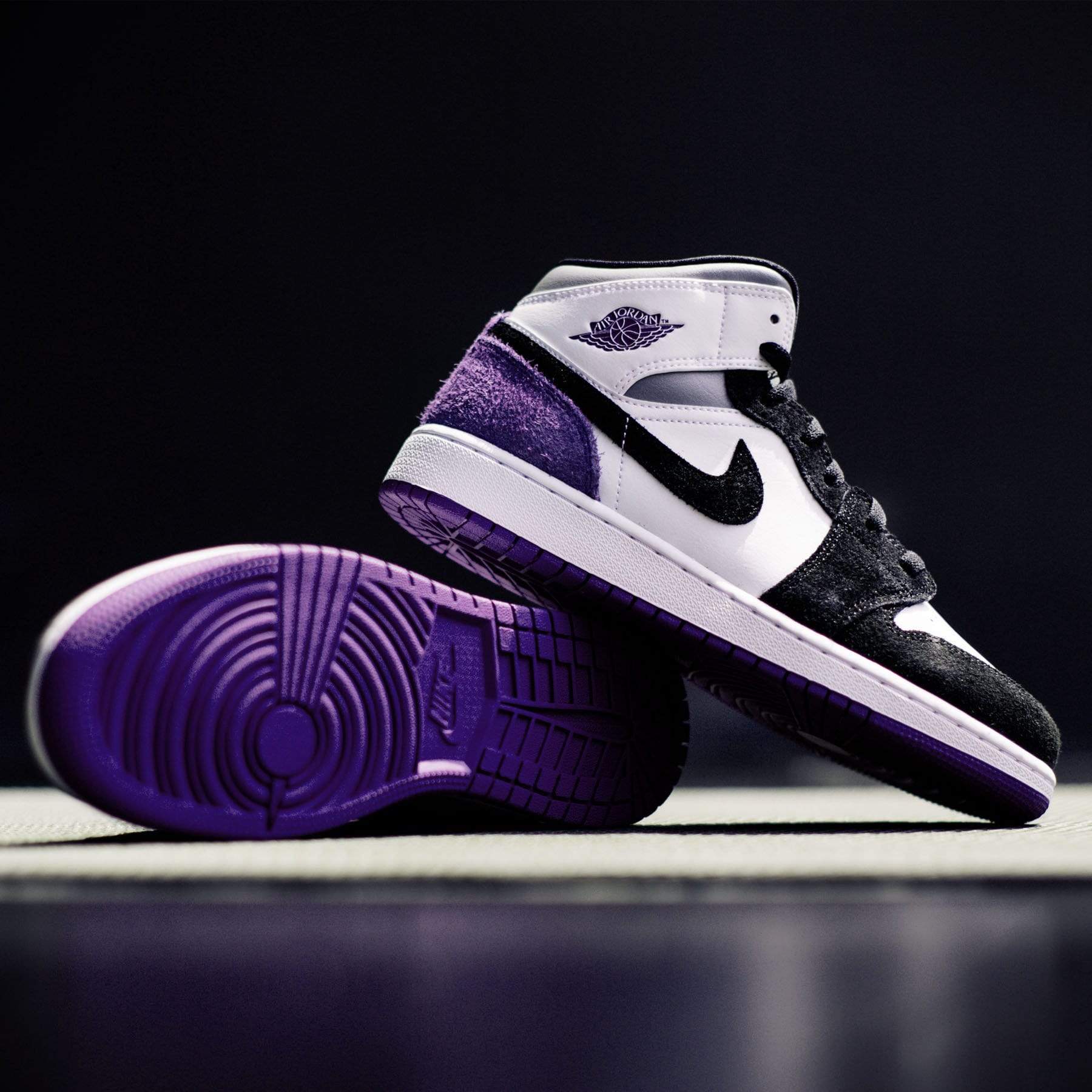 Purple air jordan 1s best sale