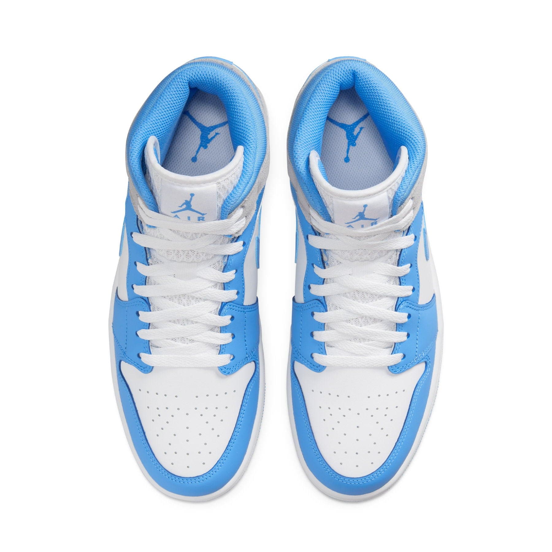Air Jordan 1 Mid University Blue Grey Kick Game