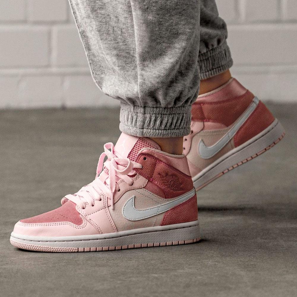 Air jordan 1 pink white deals