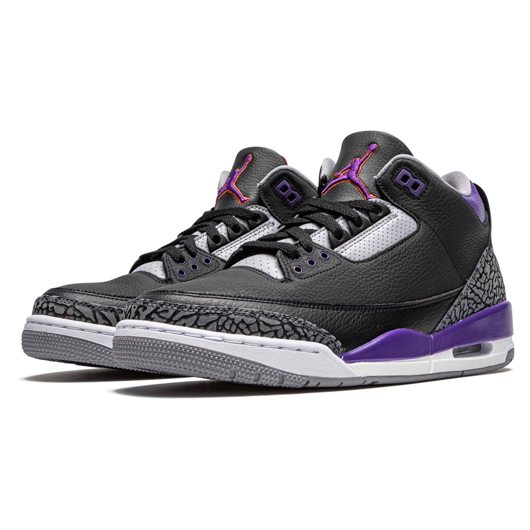 Jordan 3 black outlet and purple