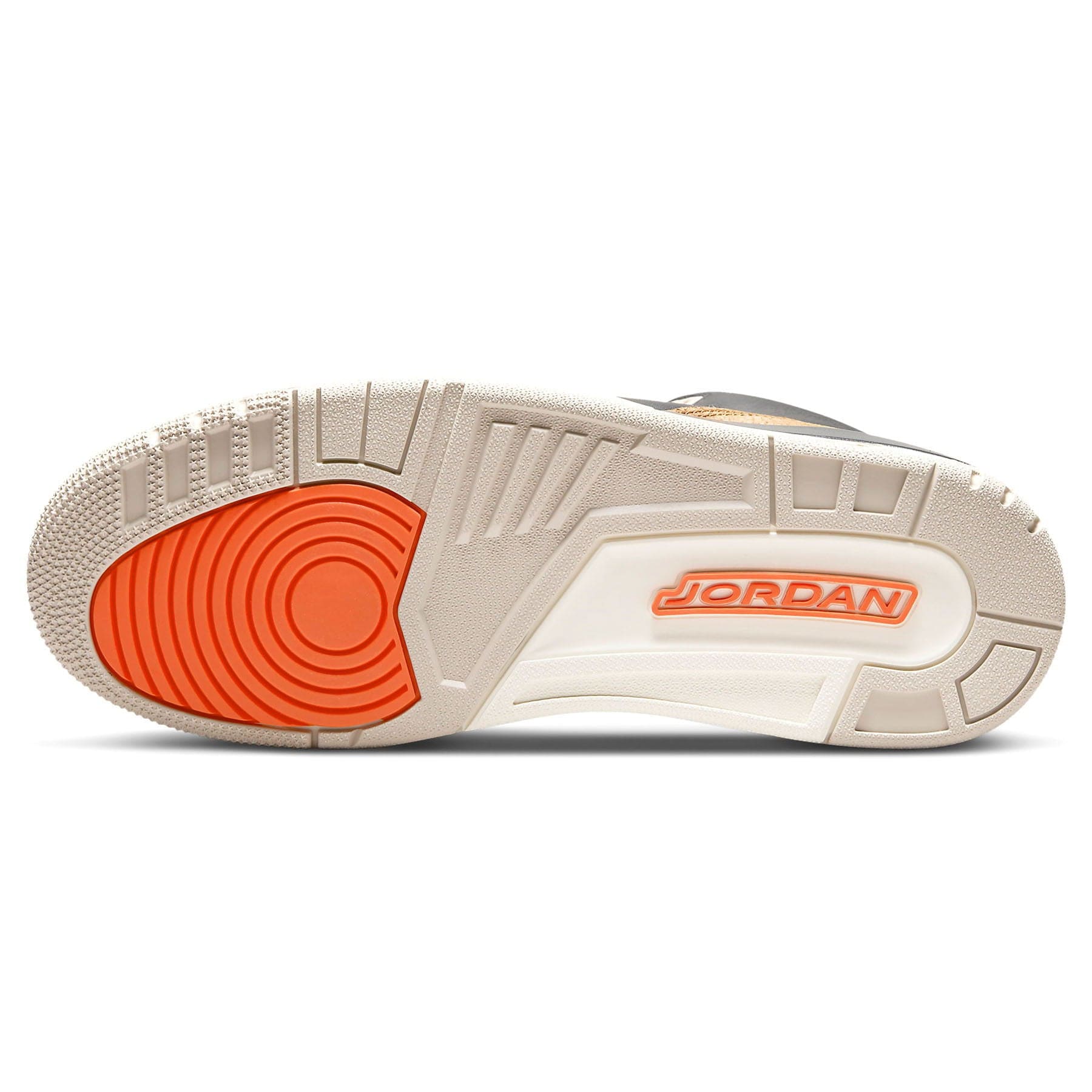 White jordans with orange on sale bottom