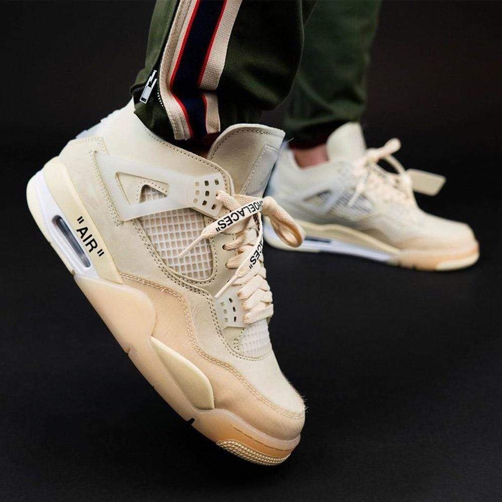 OFF-WHITE x Wmns Air Jordan 4 SP 'Sail' — Kick Game