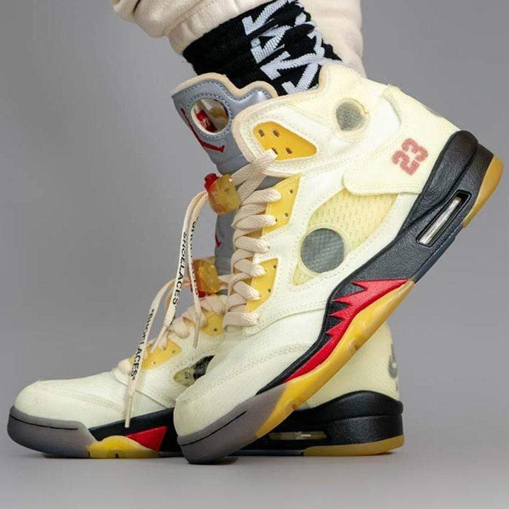 Off White x Air Jordan 5 SP Sail Kick Game