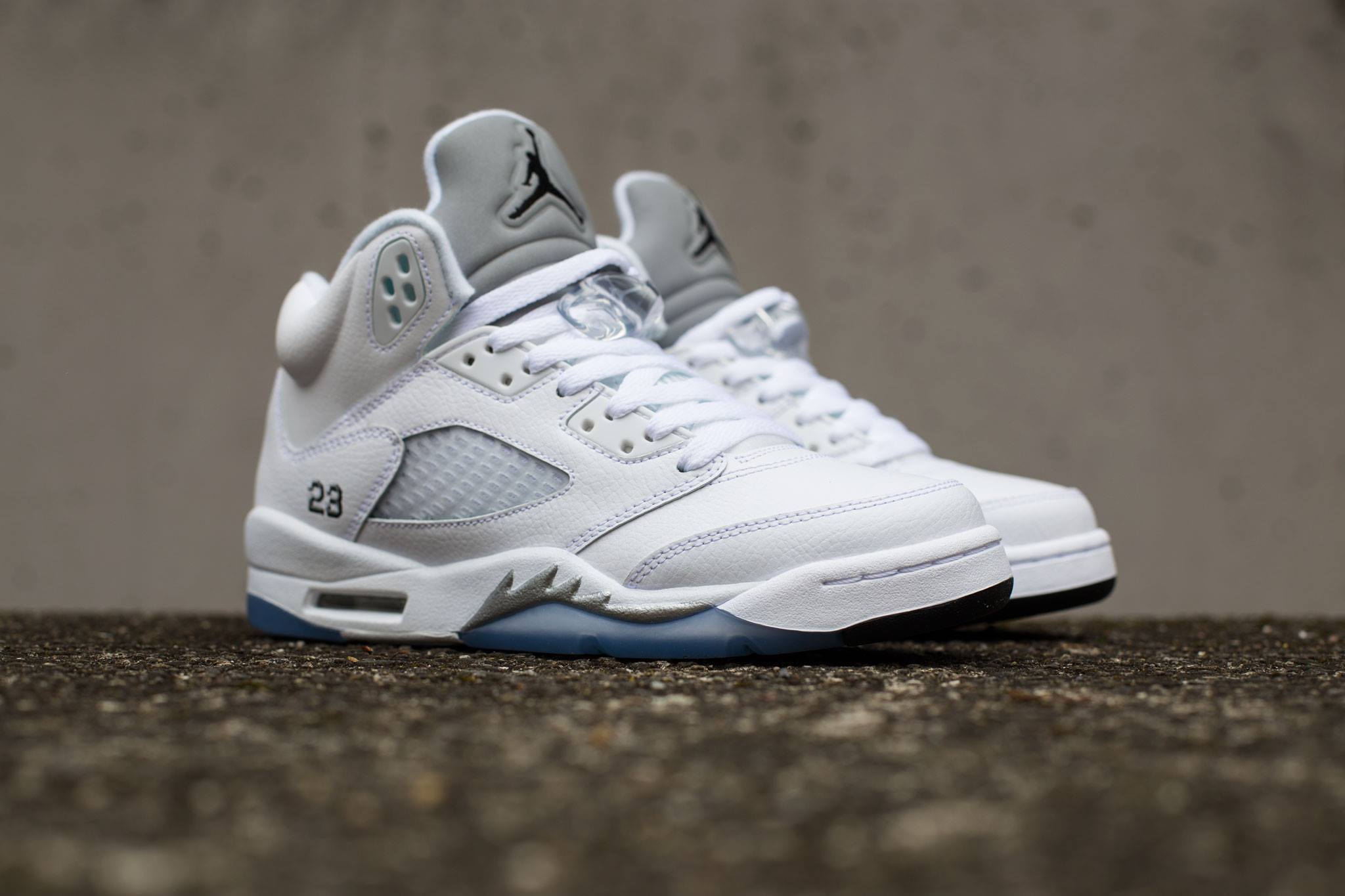 Jordan 5 white outlet silver