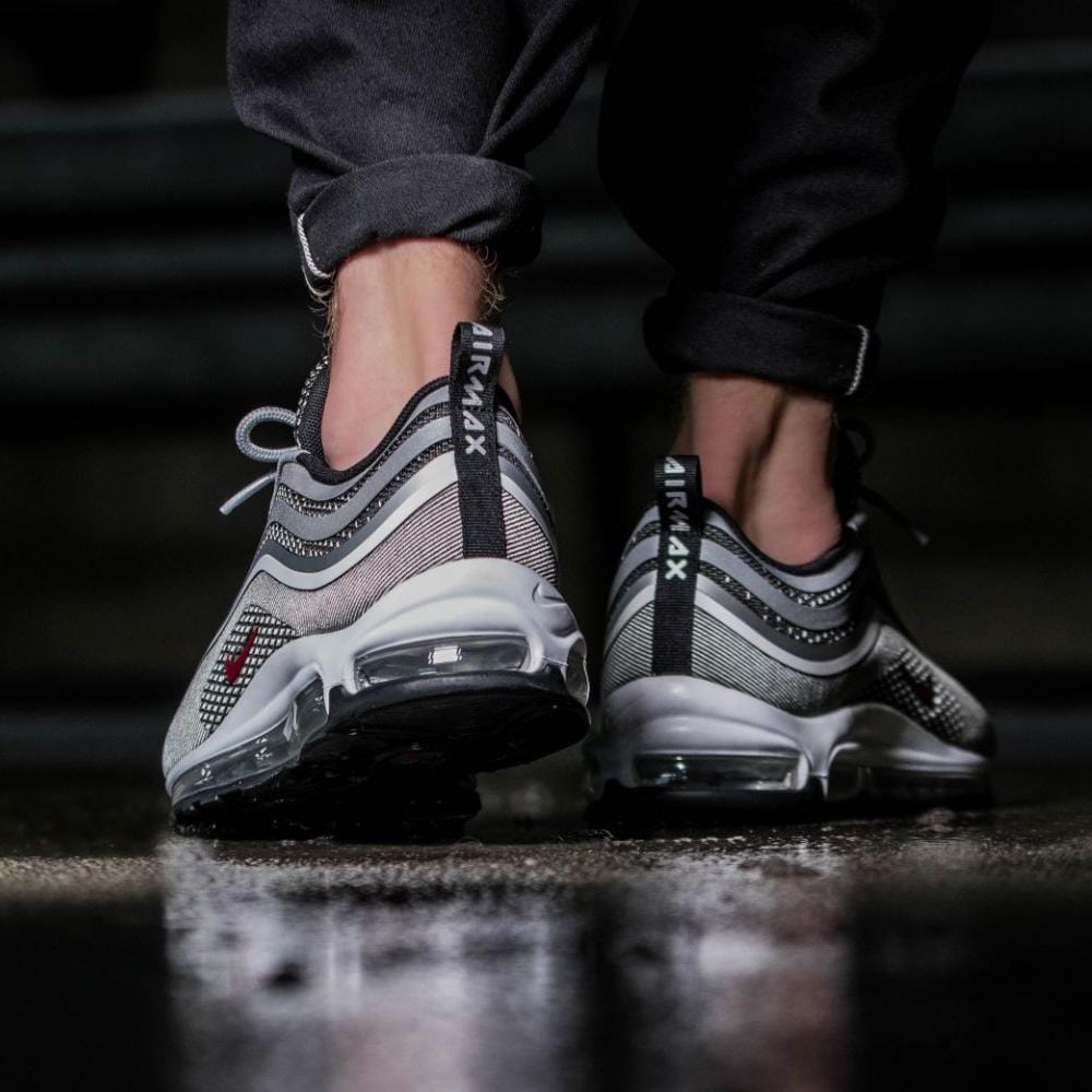 Nike air max 97 metallic silver varsity red hotsell