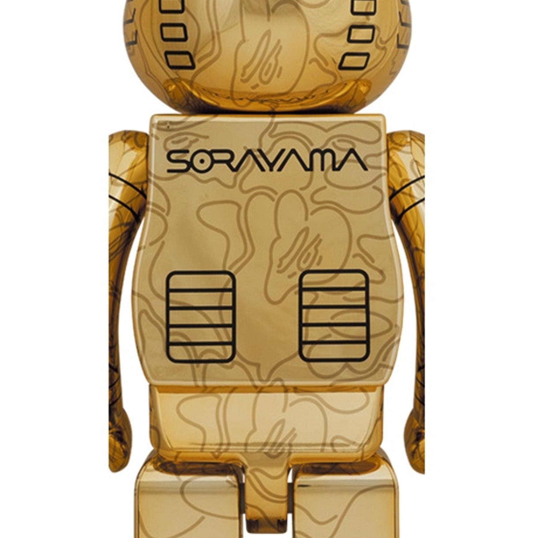 Bearbrick x BAPE x Hajime Sorayama Camo Shark 1000% 'Gold' — Kick Game