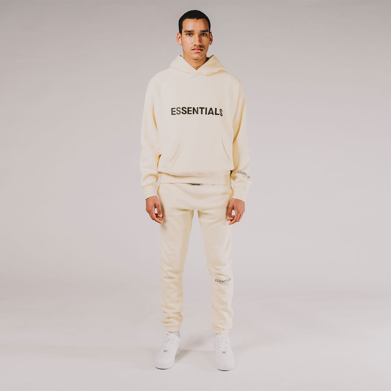 Fear of god essentials best sale sweatpants buttercream