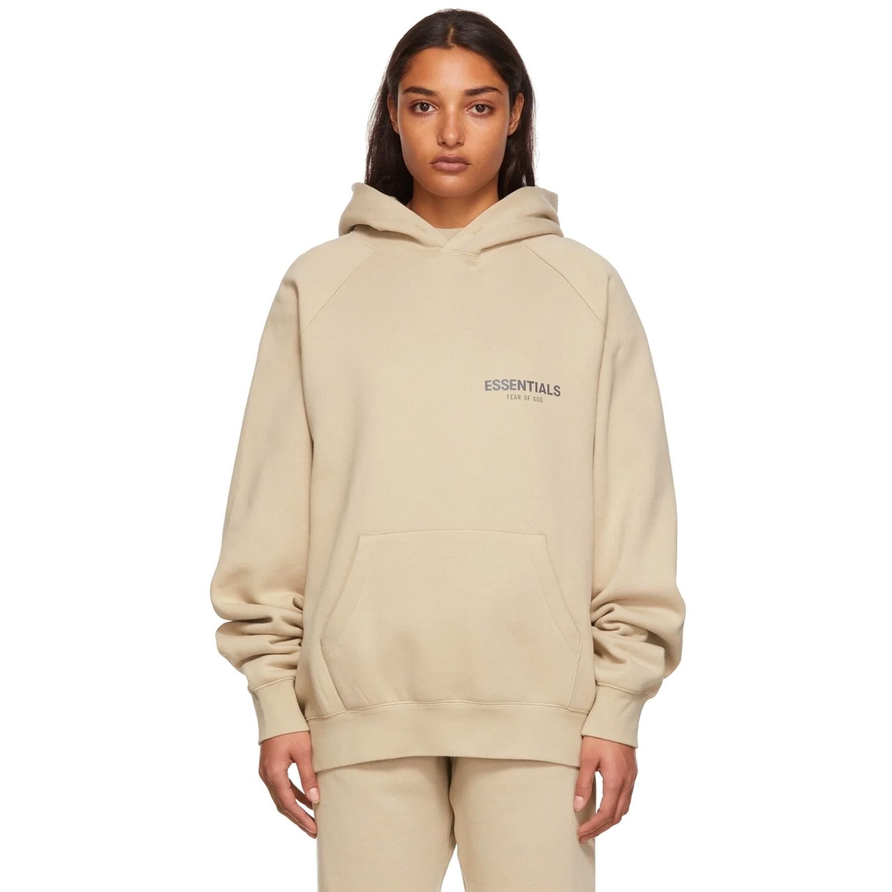 Fear of God Essentials SSENSE Exclusive Pullover Hoodie Linen