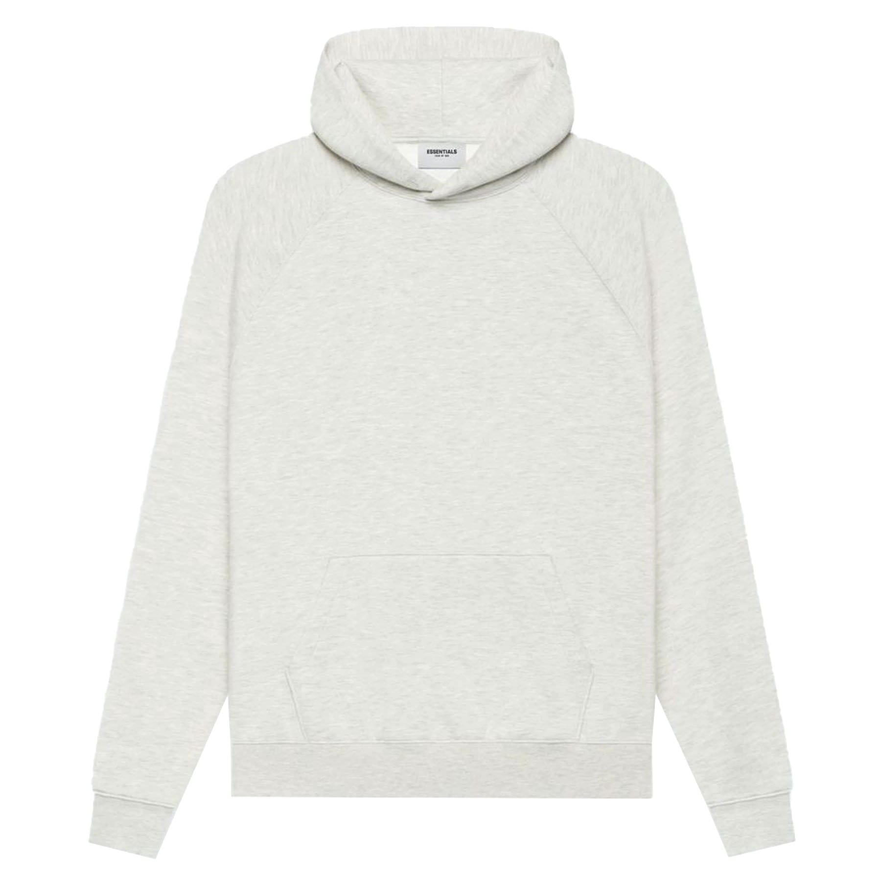 Fear of god fog essentials clearance cutoff sleeve pullover hoodie white