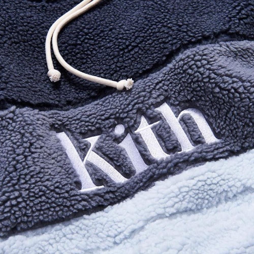 Kith Sherpa Double Pocket Hoodie Pearl Blue — Kick Game