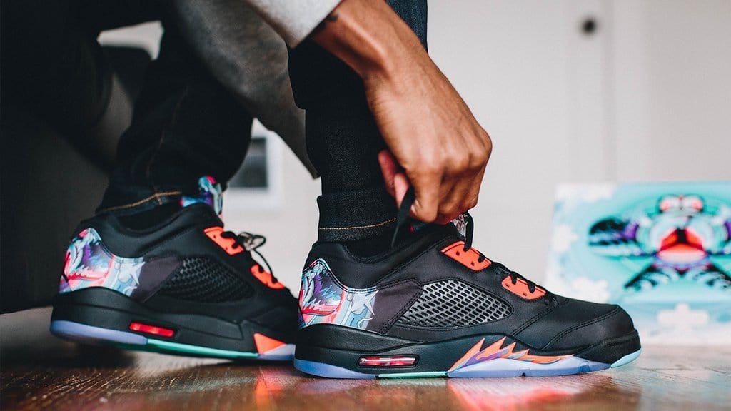 Air Jordan 5 Retro Low Black Crimson 'CNY' — Kick Game