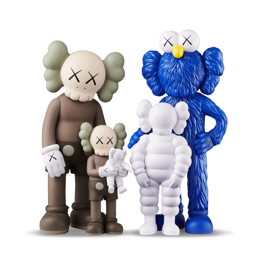 KAWS FAMILY Figures 'Brown/Blue/White' - Kick Game