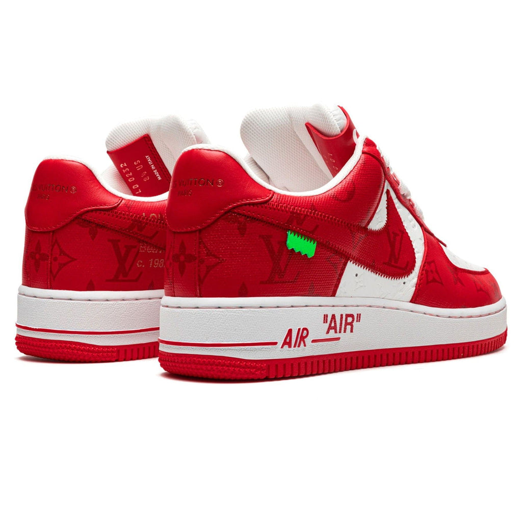 Louis Vuitton Air Force One 1 Low Red White by Virgil Abloh Mens