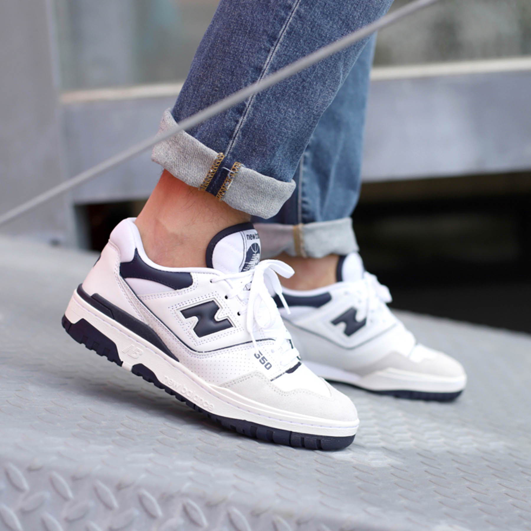 New balance white and 2025 navy