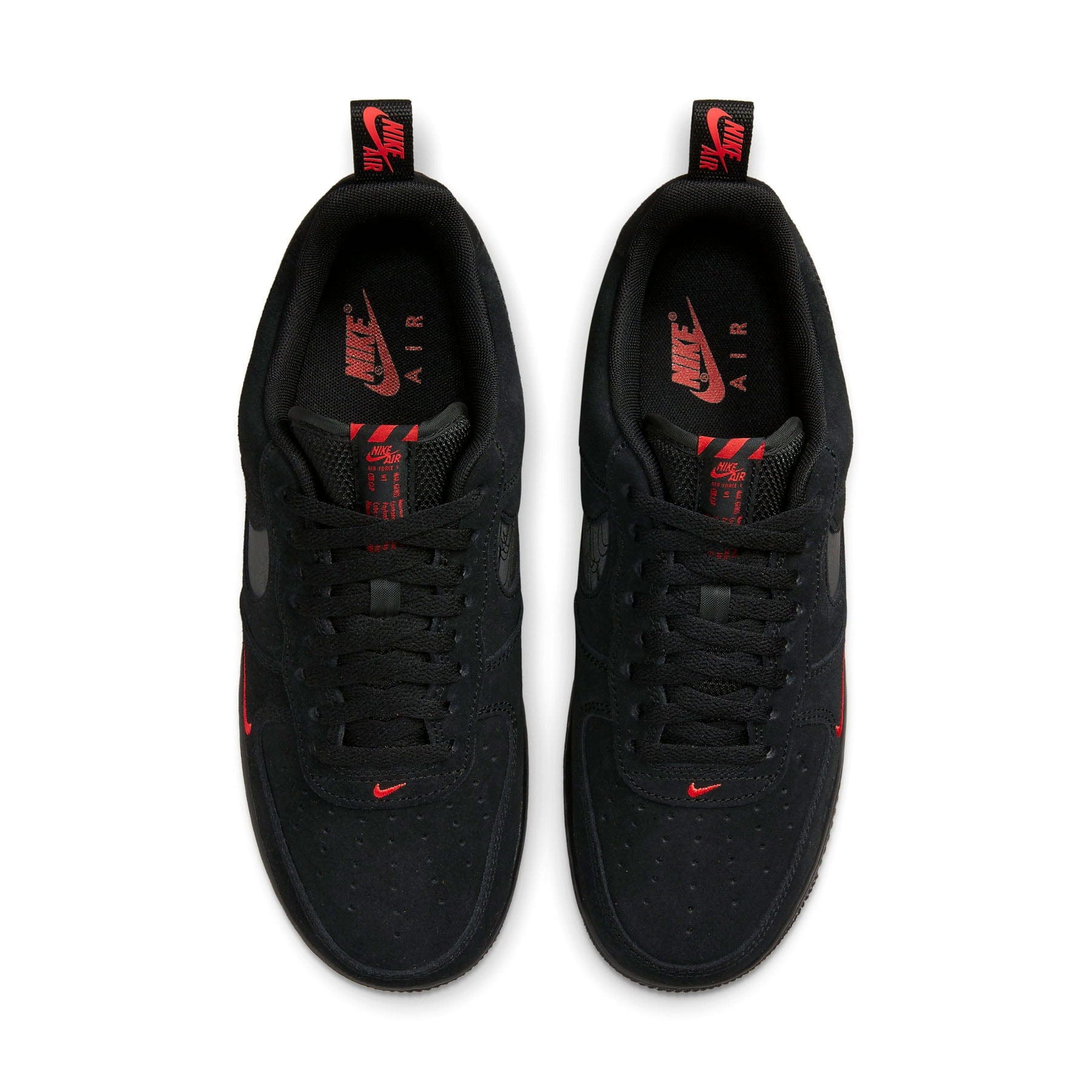 Nike Air Force 1 07 LV8 Multi Swoosh Black Crimson Reflective