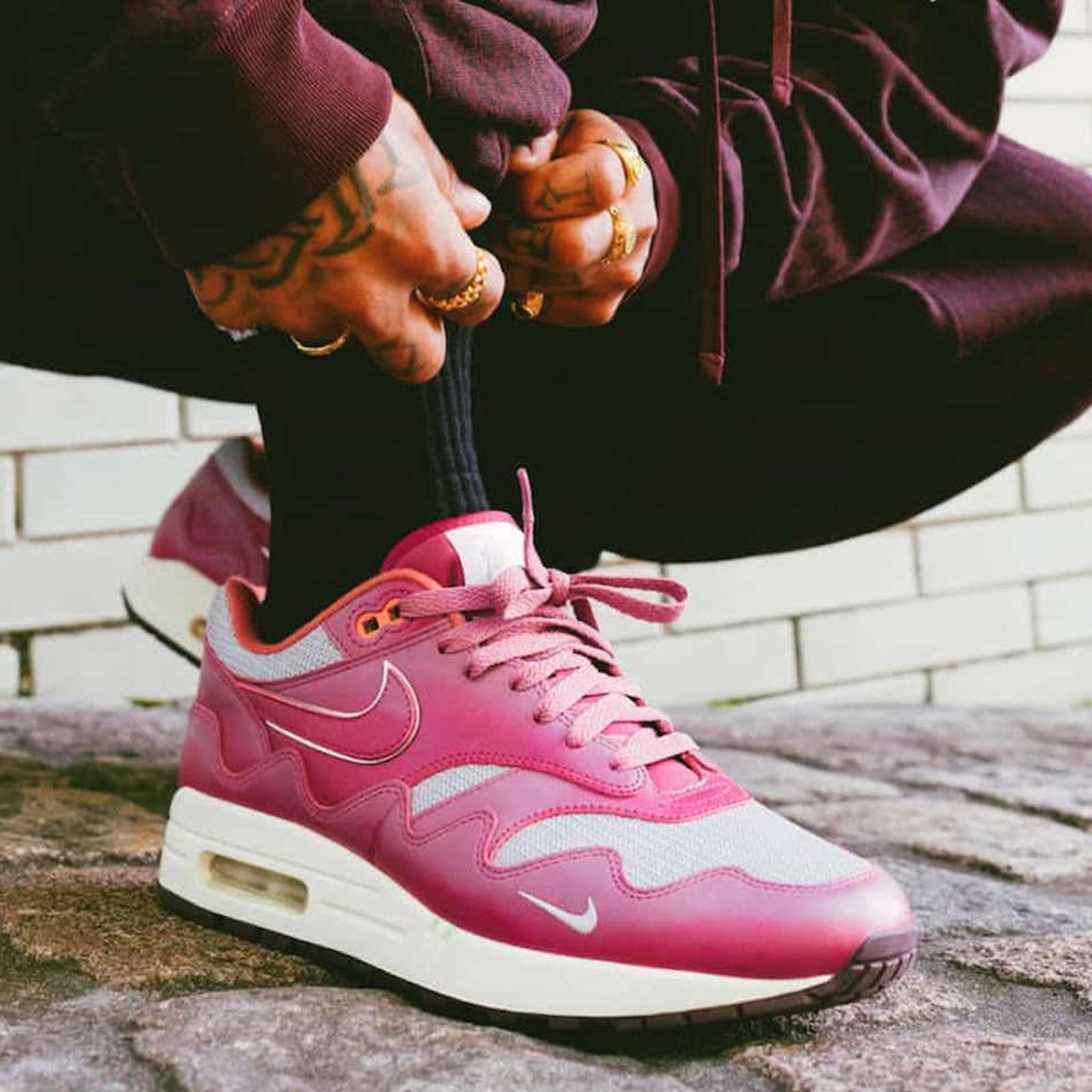 Patta x Nike Air Max 1 'Rush Maroon' — Kick Game