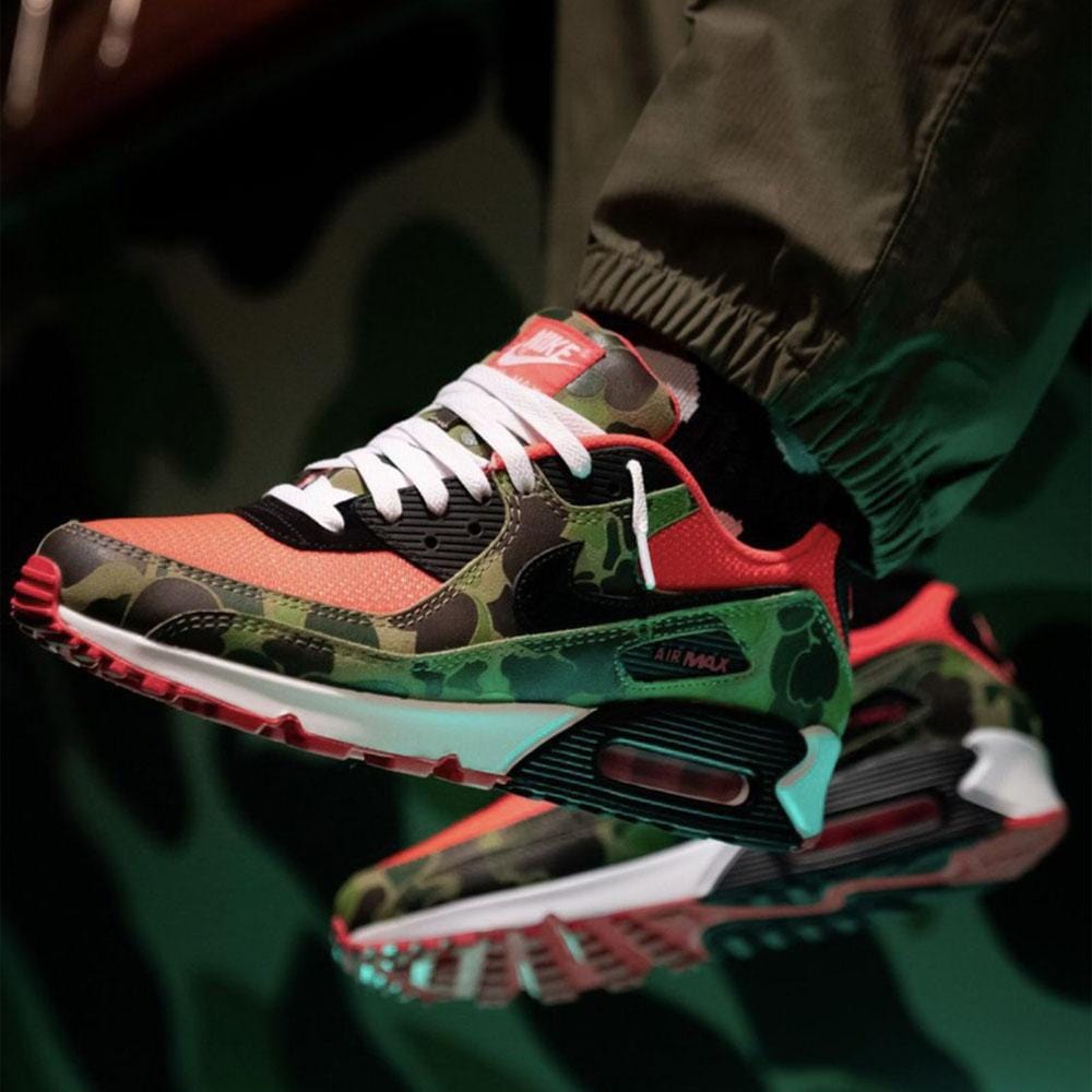 Nike air max 90 reverse duck camo on feet sale