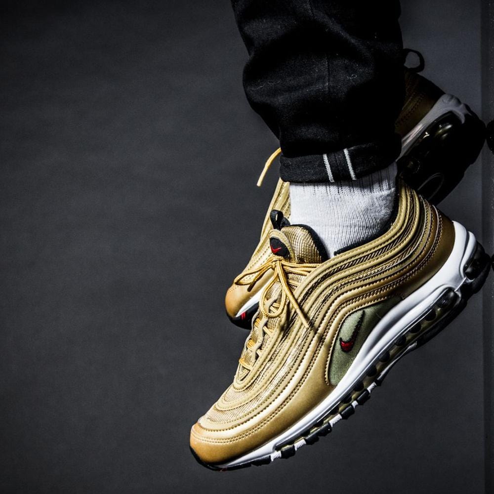 Nike air max 97 metallic store gold mens