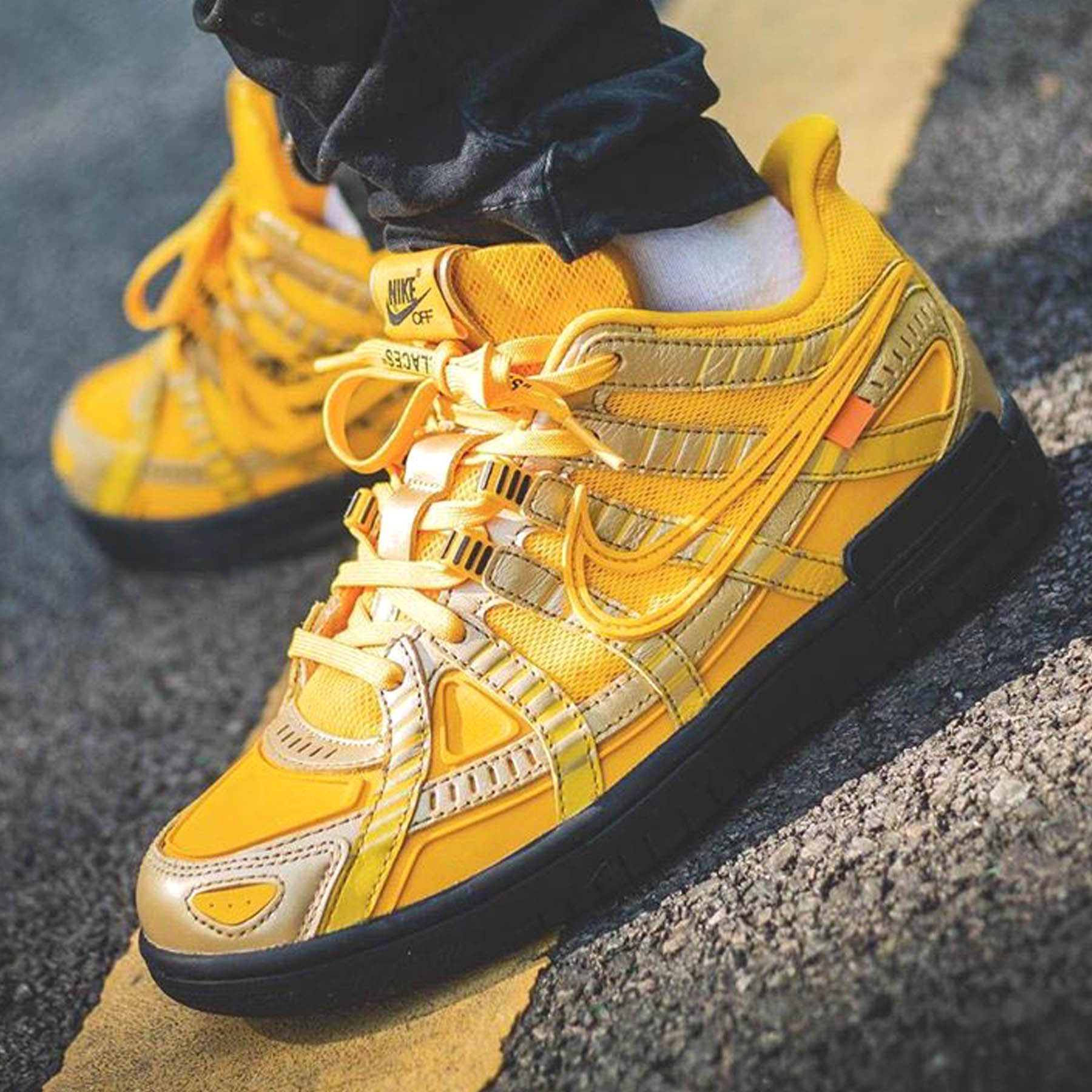 Off-White x Nike Air Rubber Dunk 'University Gold' — Kick Game