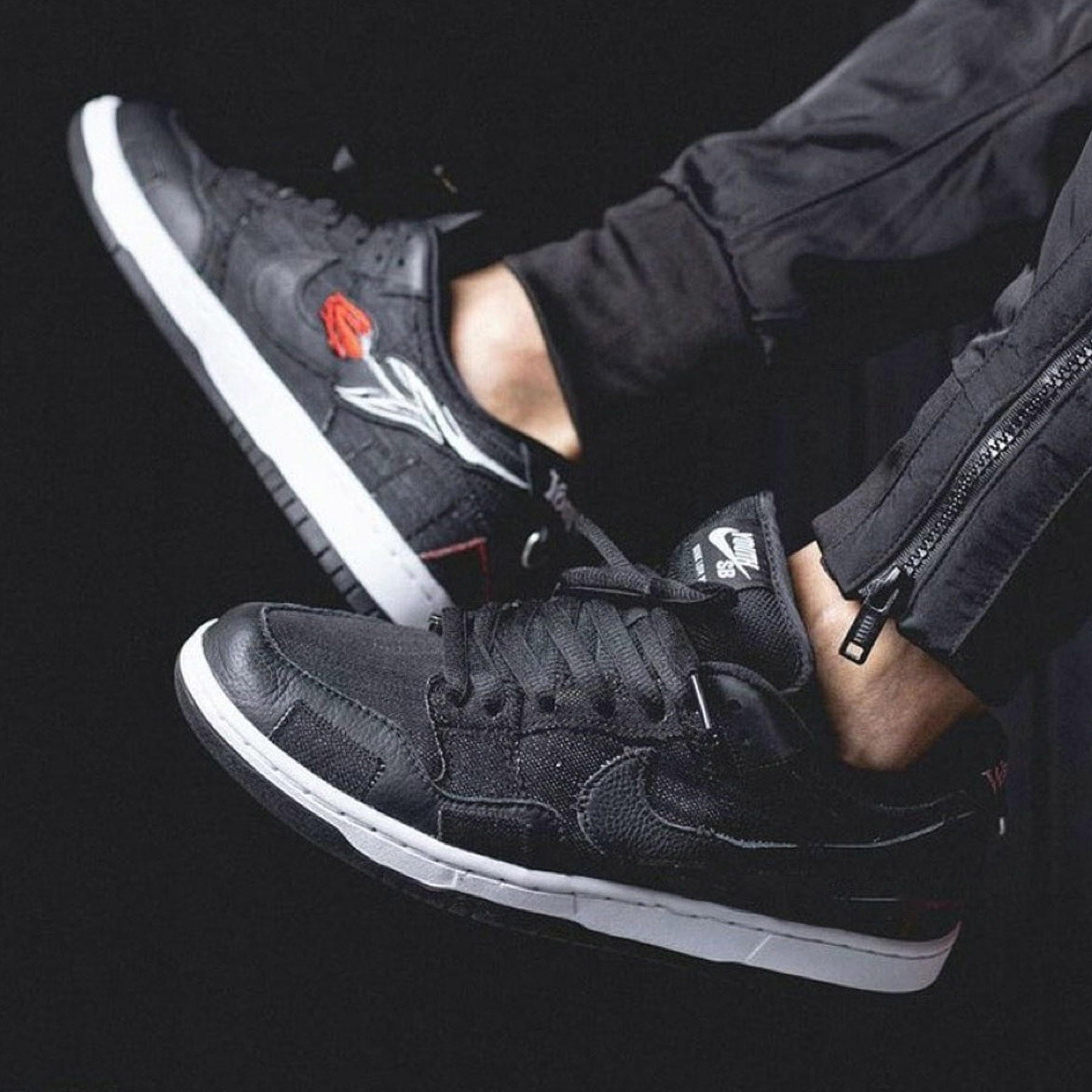 Wasted Youth x Nike Dunk Low SB 'Black Denim' — Kick Game