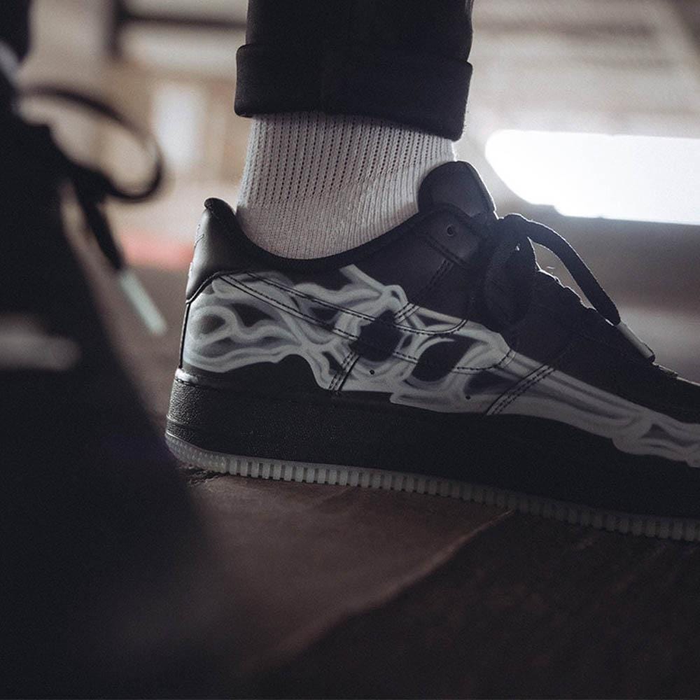 Nike Air Force 1 07 QS Black Skeleton Kick Game