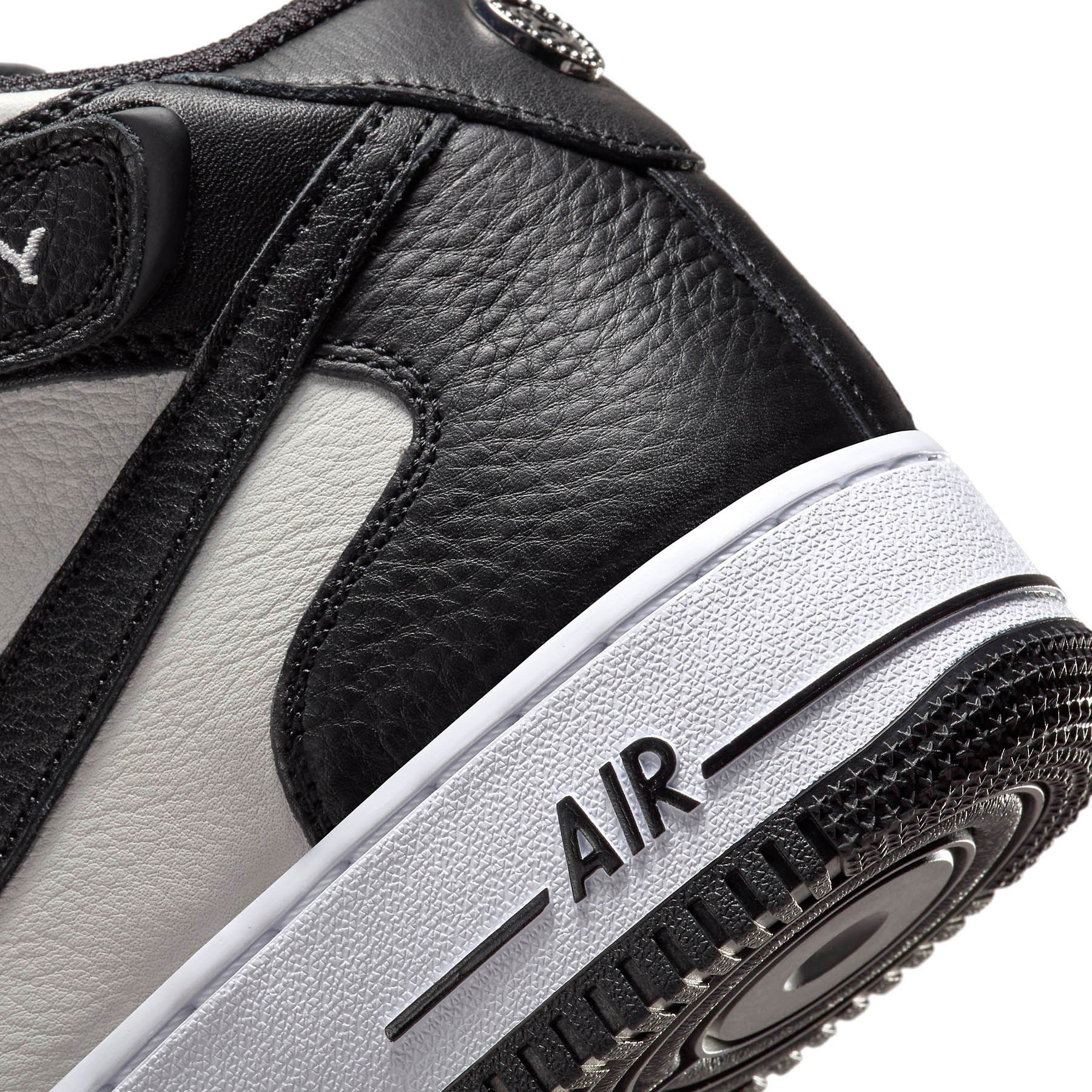 Black and white sales air force jordans