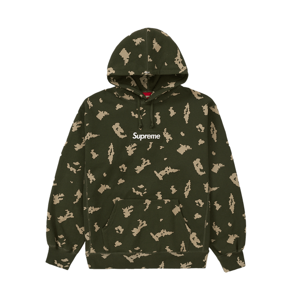 Supreme Box Logo Hooded Sweatshirt 'Olive Russian Camo