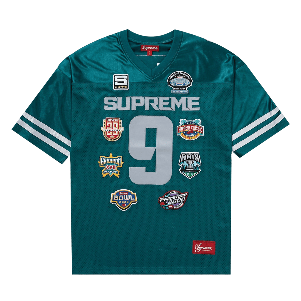 Supreme Championships Embroidered Football Jersey 'Dark Teal' - Kick Game