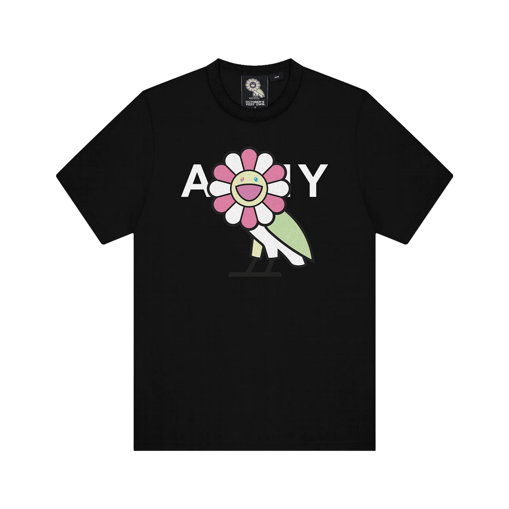 OVO x Takashi Murakami Surplus Flower Owl Tee 'Black' - Kick Game