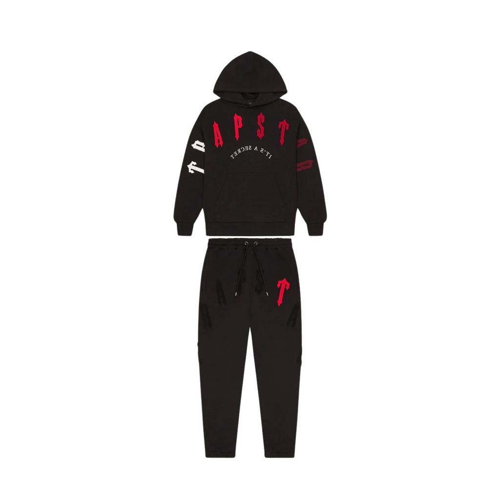 Trapstar Irongate Arch Chenille 2.0 Tracksuit - Black/Red — Kick Game