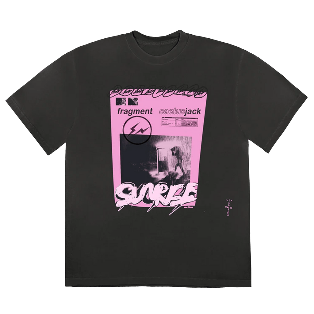 Cactus Jack by Travis Scott For Fragment Pink Sunrise Tee 'Black' - Kick Game